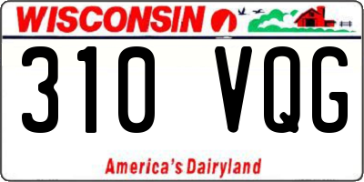 WI license plate 310VQG