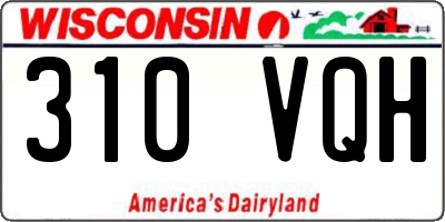 WI license plate 310VQH