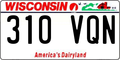 WI license plate 310VQN