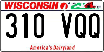 WI license plate 310VQQ