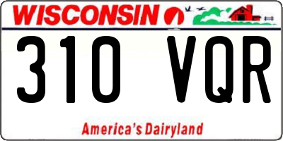 WI license plate 310VQR