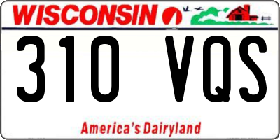 WI license plate 310VQS