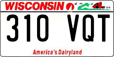 WI license plate 310VQT