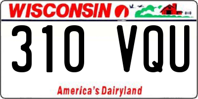 WI license plate 310VQU