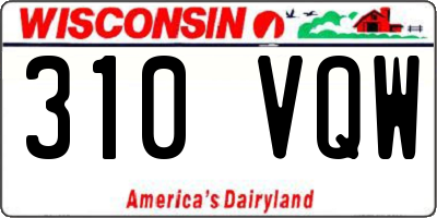 WI license plate 310VQW