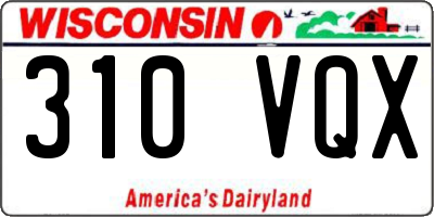 WI license plate 310VQX
