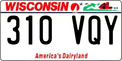 WI license plate 310VQY