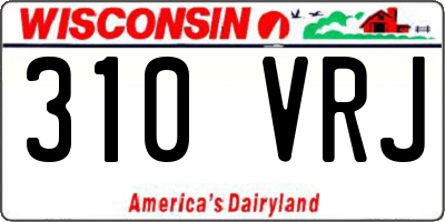 WI license plate 310VRJ