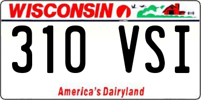 WI license plate 310VSI