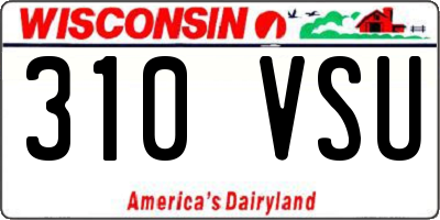 WI license plate 310VSU