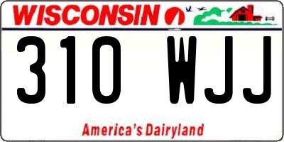WI license plate 310WJJ