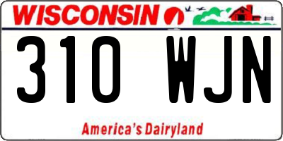 WI license plate 310WJN