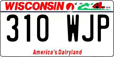 WI license plate 310WJP