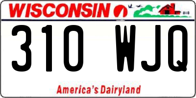 WI license plate 310WJQ