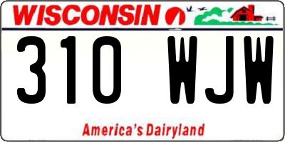 WI license plate 310WJW