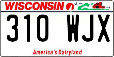 WI license plate 310WJX