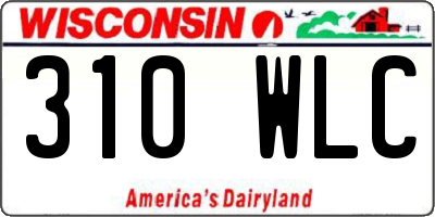 WI license plate 310WLC