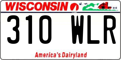 WI license plate 310WLR