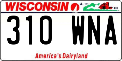 WI license plate 310WNA