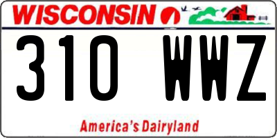 WI license plate 310WWZ