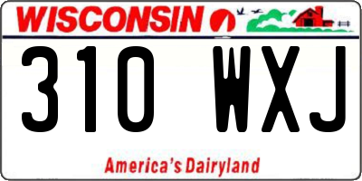 WI license plate 310WXJ