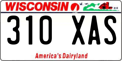WI license plate 310XAS