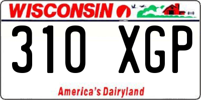 WI license plate 310XGP