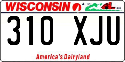 WI license plate 310XJU