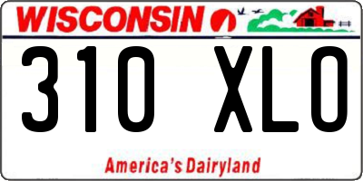 WI license plate 310XLO