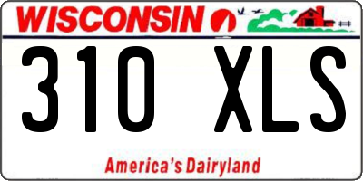 WI license plate 310XLS