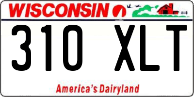 WI license plate 310XLT