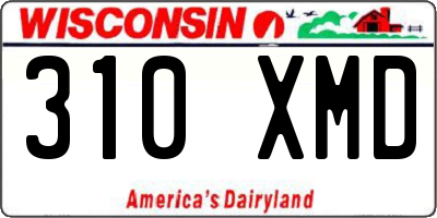WI license plate 310XMD