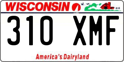 WI license plate 310XMF