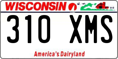 WI license plate 310XMS