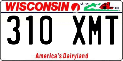 WI license plate 310XMT
