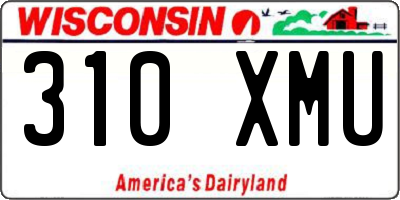 WI license plate 310XMU