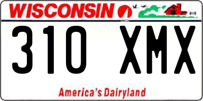 WI license plate 310XMX