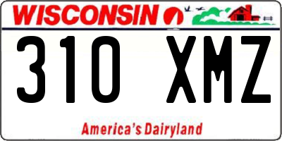 WI license plate 310XMZ