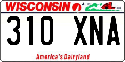 WI license plate 310XNA