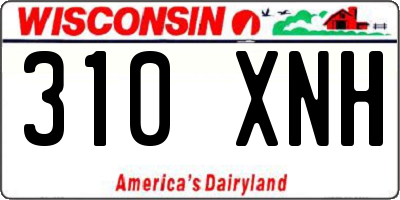 WI license plate 310XNH