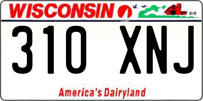 WI license plate 310XNJ