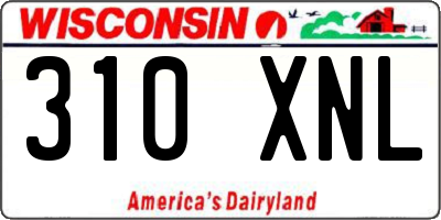 WI license plate 310XNL