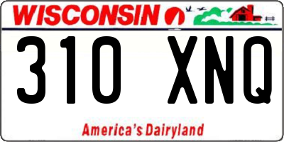 WI license plate 310XNQ