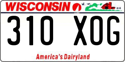 WI license plate 310XOG