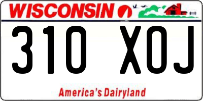 WI license plate 310XOJ