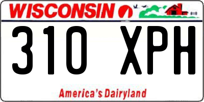 WI license plate 310XPH