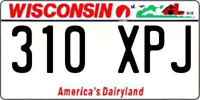WI license plate 310XPJ
