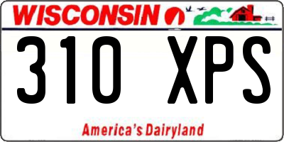 WI license plate 310XPS