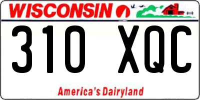 WI license plate 310XQC