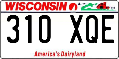 WI license plate 310XQE